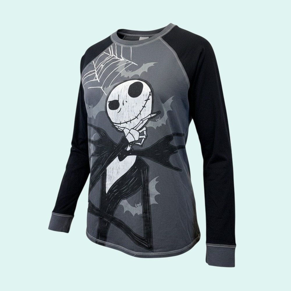 Disney The Nightmare Before Christmas Jack Skellington Men's XL Raglan T-Shirt